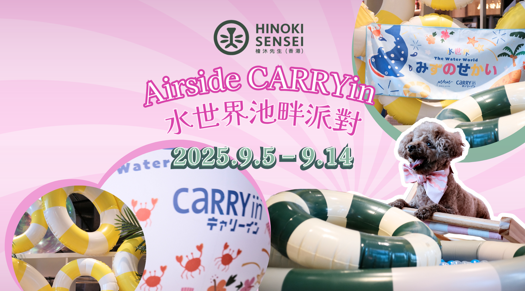 檜沐先生 X CARRYin！帶毛孩走進AIRSIDE CARRYin「水世界池畔派對」