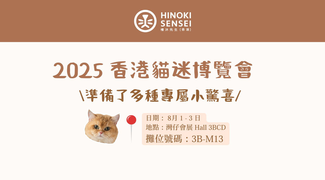 檜沐先生參展《香港貓迷博覽會 2025》！一起來體驗無水沐浴的魅力